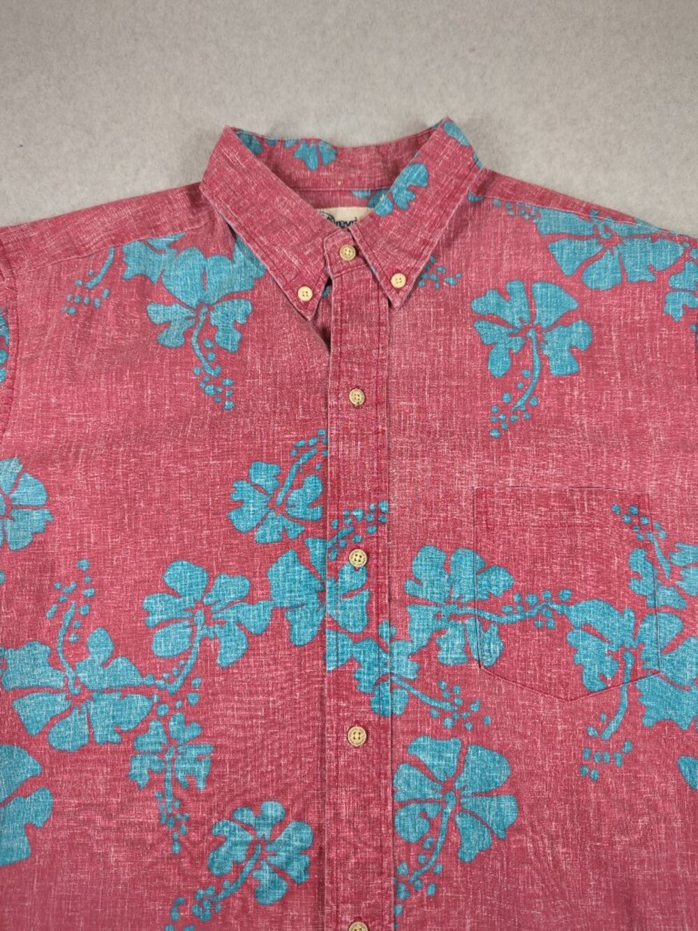 Reyn Spooner Hawaiian Shirt Men's Large Short Sleeve Floral Button Down